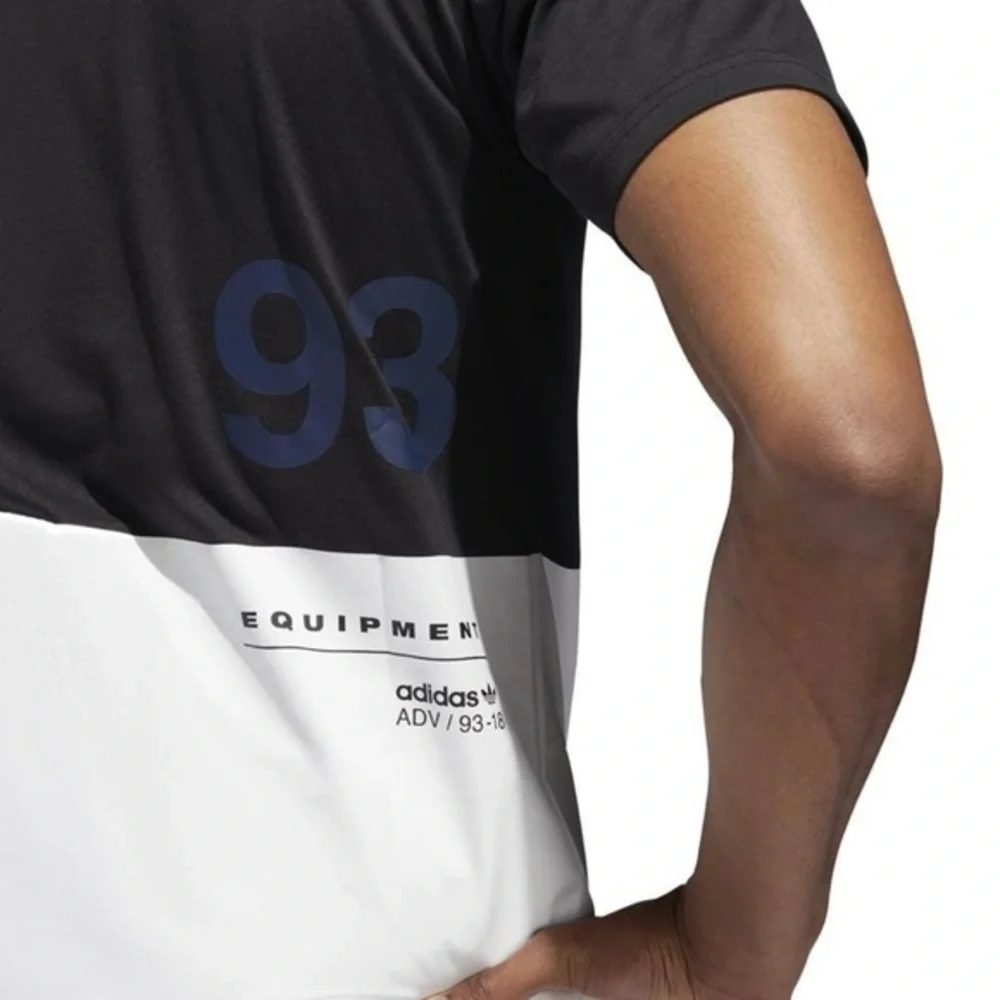 Adidas Men’s EQT Colorblock T-Shirt Graphite White | Size‎ Medium - Picture 4 of 8